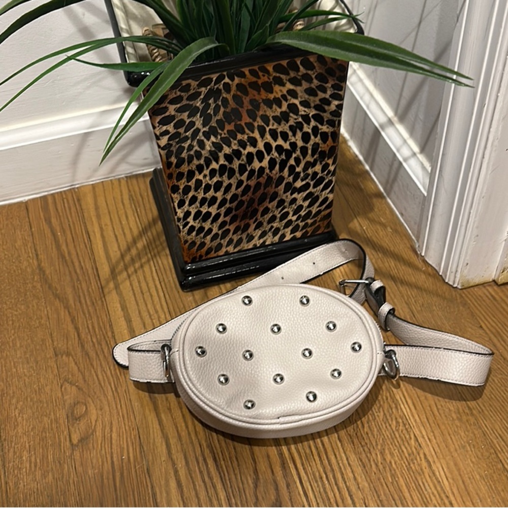 Light grey studded Crossbody Bag